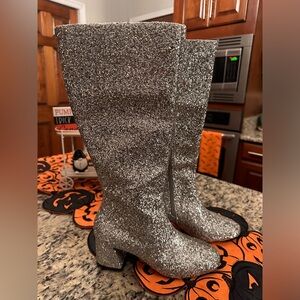 Silver Glitter Betsy Johnson Mitzi boots sz 6